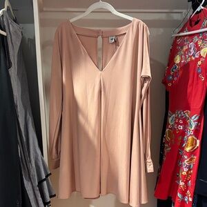 ASOS Long Sleeve Dress in Blush Pink